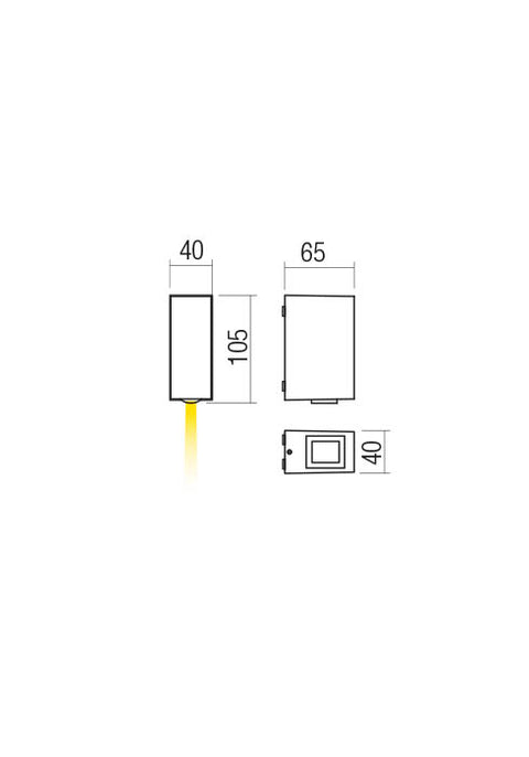 Aplica exterior Redo – Ace Power LED, corp aluminiu, lentilă acril transparentă
