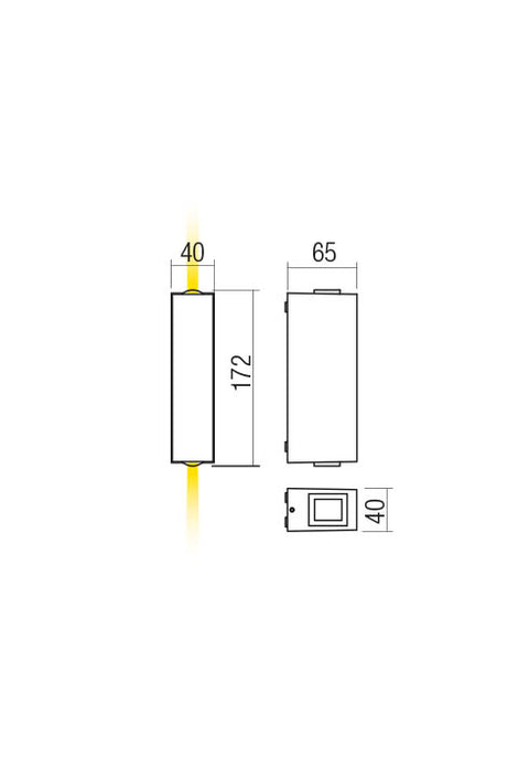 Aplica exterior Redo – Ace Power LED, corp aluminiu, lentilă acril transparentă