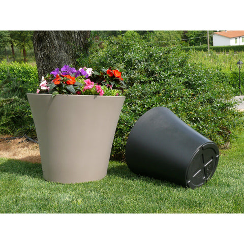 Ghiveci rotund Cratere, Tortora, 39 Litri, h 40 cm