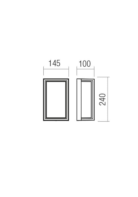 Fișă tehnică QUADRIS - Aplică de exterior LED 12W
