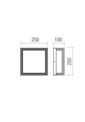 Fișă tehnică QUADRIS - Aplică de exterior / Plafonieră de exterior LED 20W