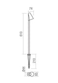Fișă tehnică NIVALIS - Lampă pentru sol, aplicată  LED 6,8W