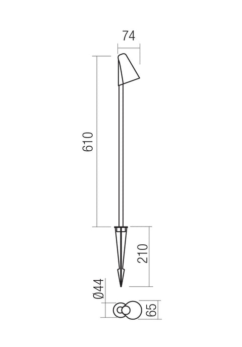 Fișă tehnică NIVALIS - Lampă pentru sol, aplicată  LED 6,8W