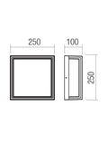Fișă tehnică QUADRIS - Aplică de exterior / Plafonieră de exterior LED 20W