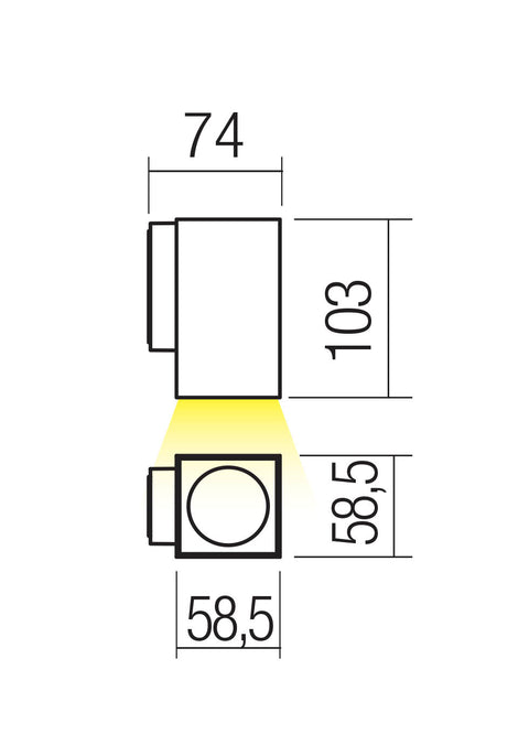 Fișă tehnică QUAD - Aplică de exterior LED 4W