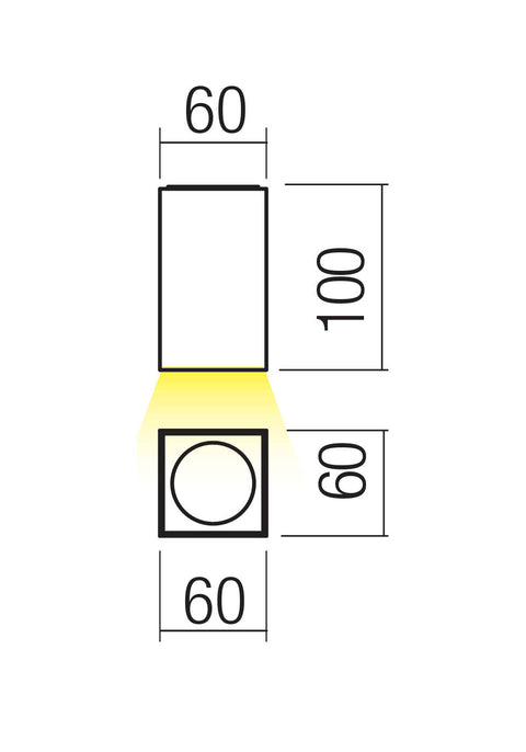 Fișă tehnică QUAD - Plafonieră de exterior LED 4W
