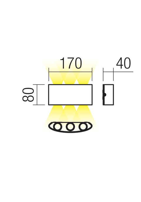 Fișă tehnică FABO - Aplică de exterior LED 8W