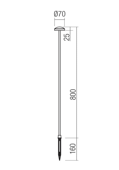 Fișă tehnică SPILLO - Lampă pentru sol, aplicată  LED 3,5W