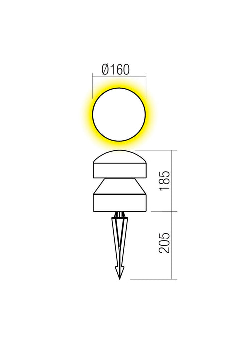 Fișă tehnică CLIFF - Stâlpișor de exterior LED 9W
