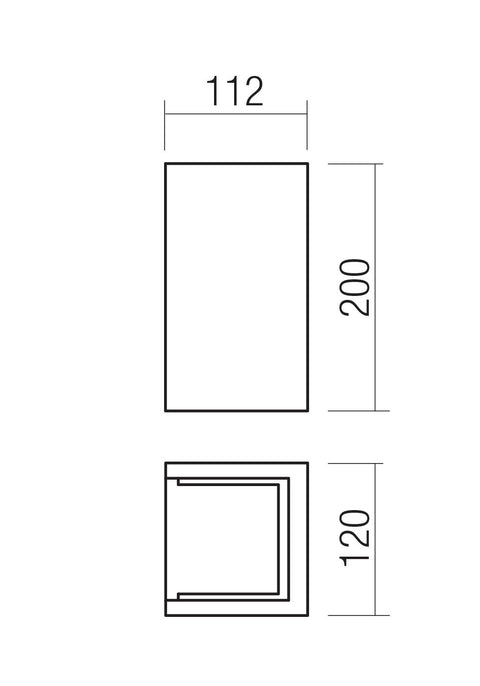 Fișă tehnică PETRA - Aplică de exterior LED 2x6W