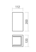 Fișă tehnică PETRA - Aplică de exterior LED 2x6W